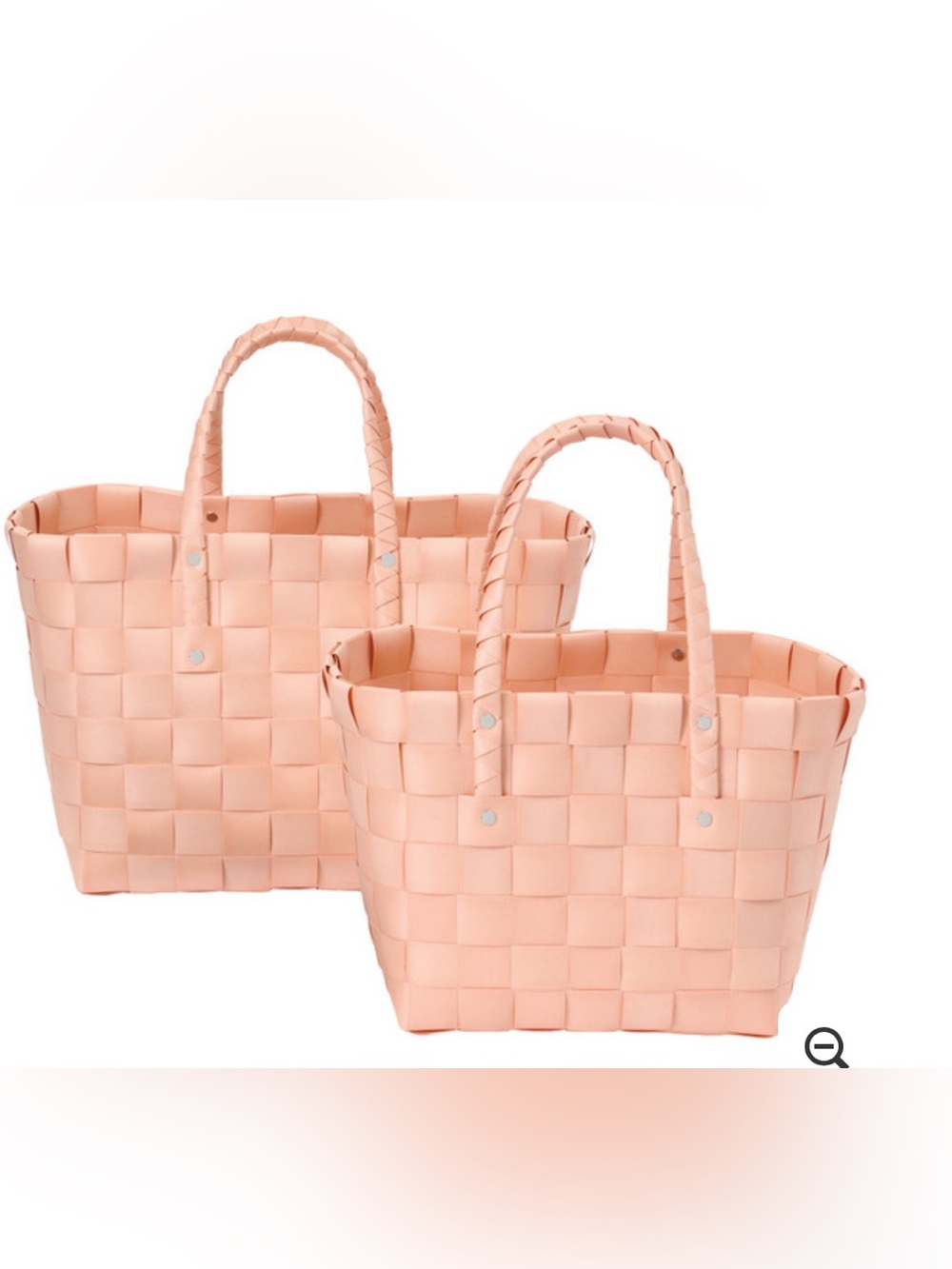 Wicker Basket Two Piece Tote Bag Set-new
